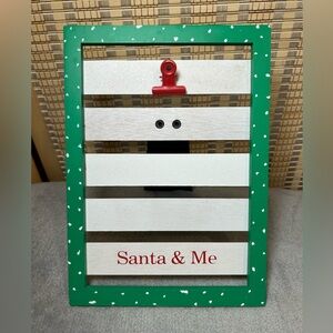 Hobby Lobby Green and White Santa & Me Frame